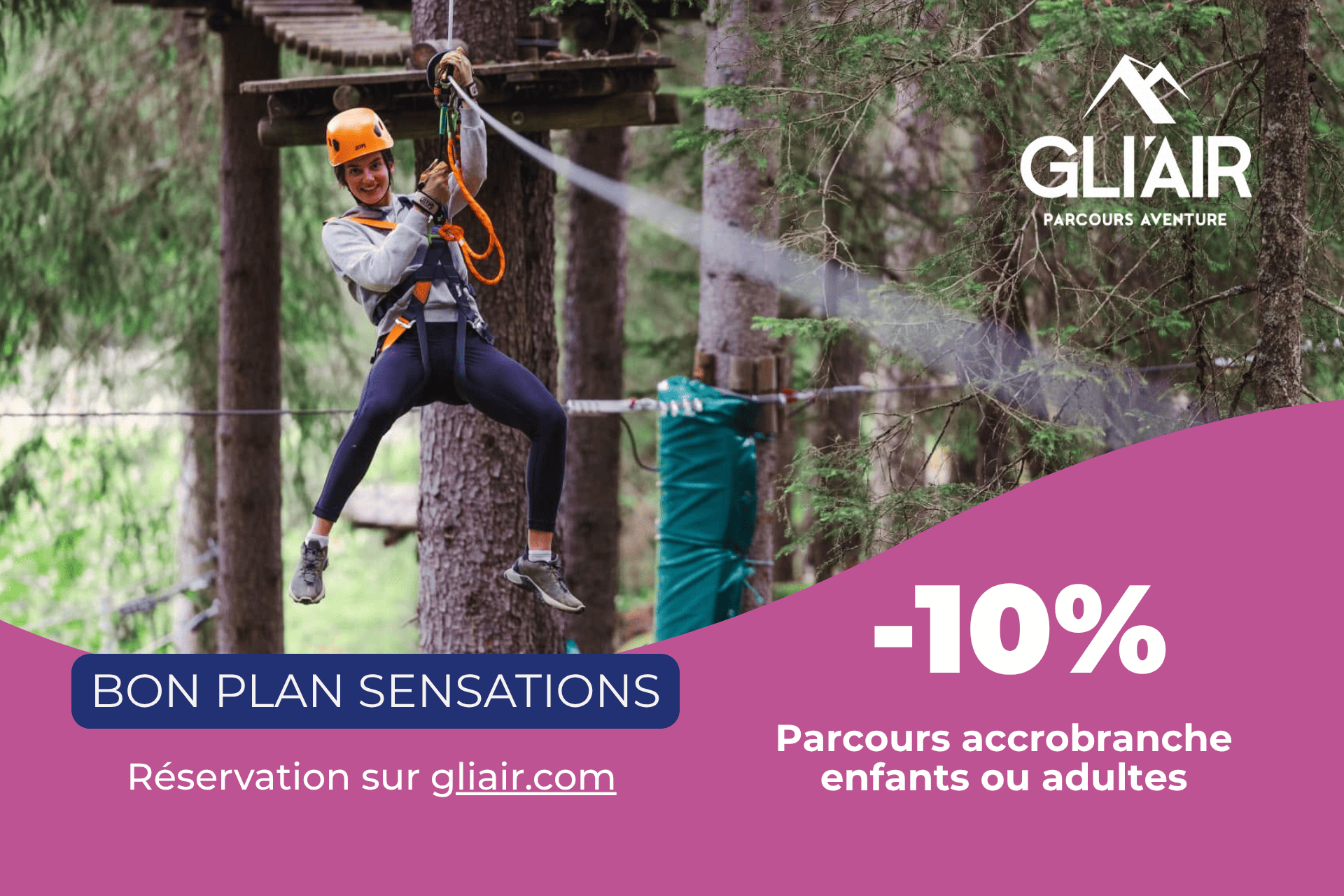 Code promo Gli'Air - Accrobranche