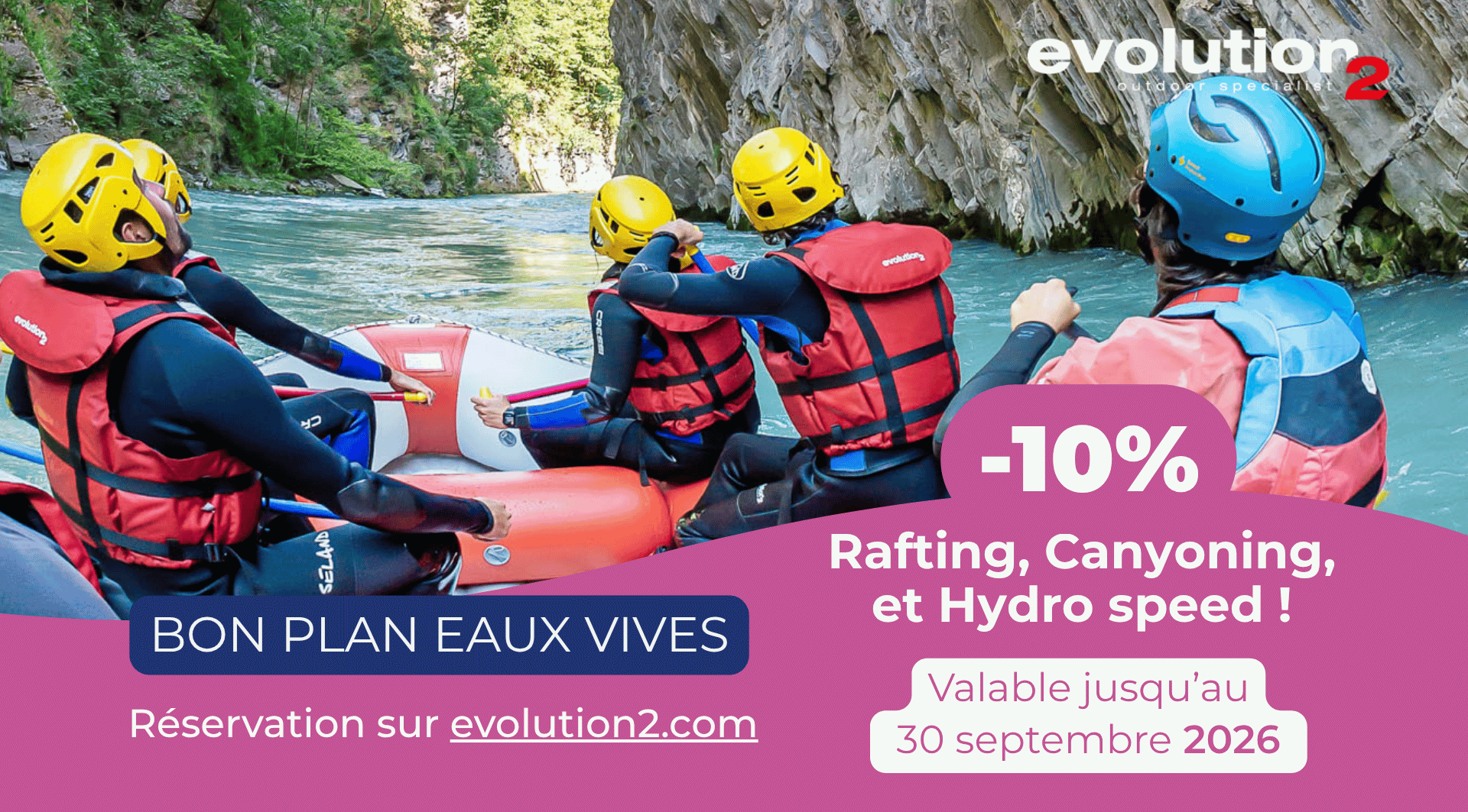 Evolution 2 Tarentaise promo code - White-water activities