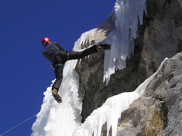 Ice falls climbing