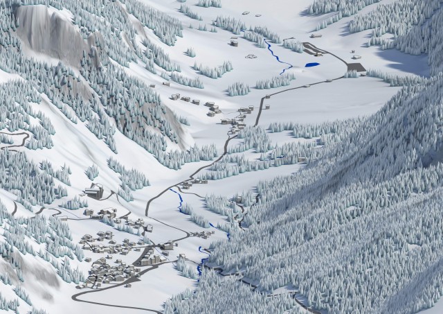 Plans station et villages