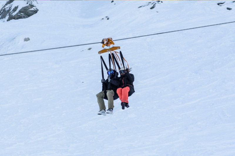 La Tyrolienne de l'Aiguille Rouge