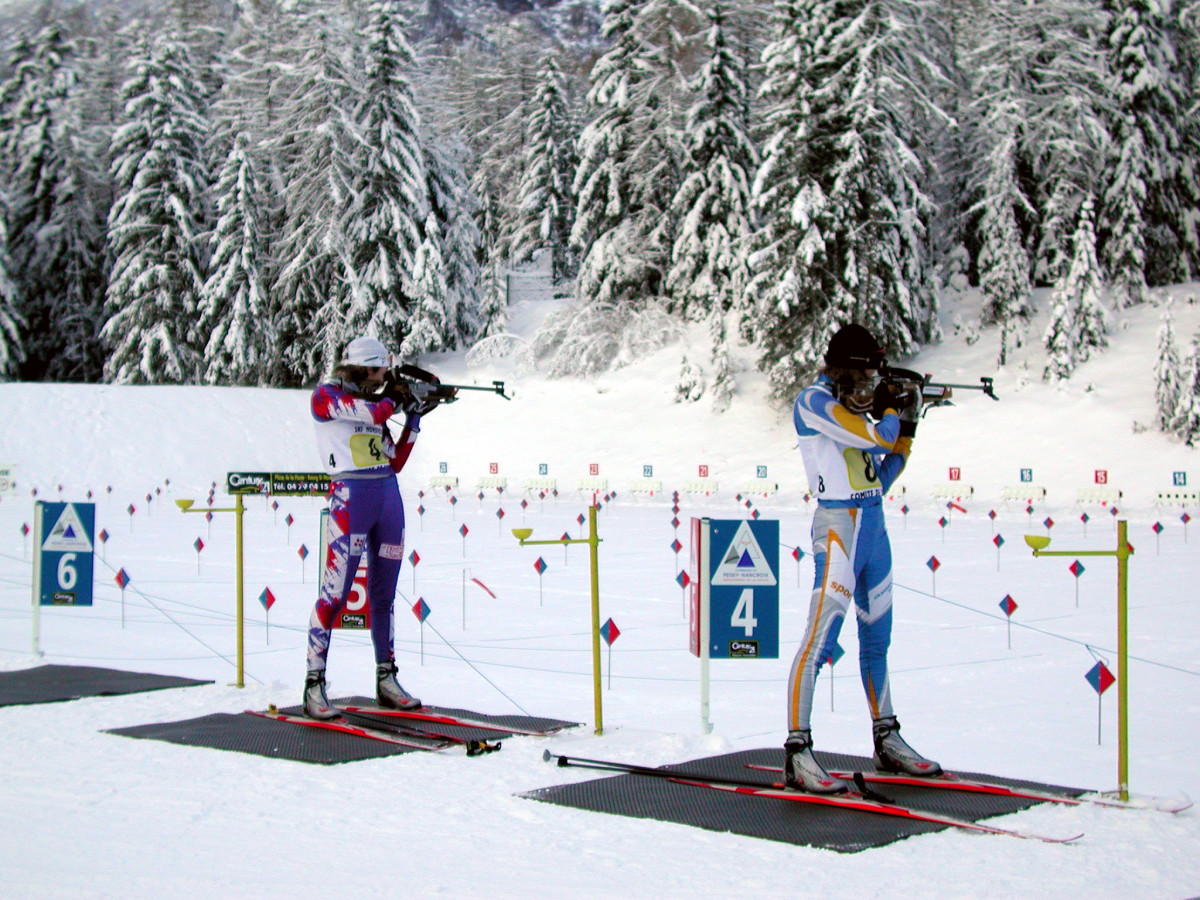 Pas de tir de biathlon