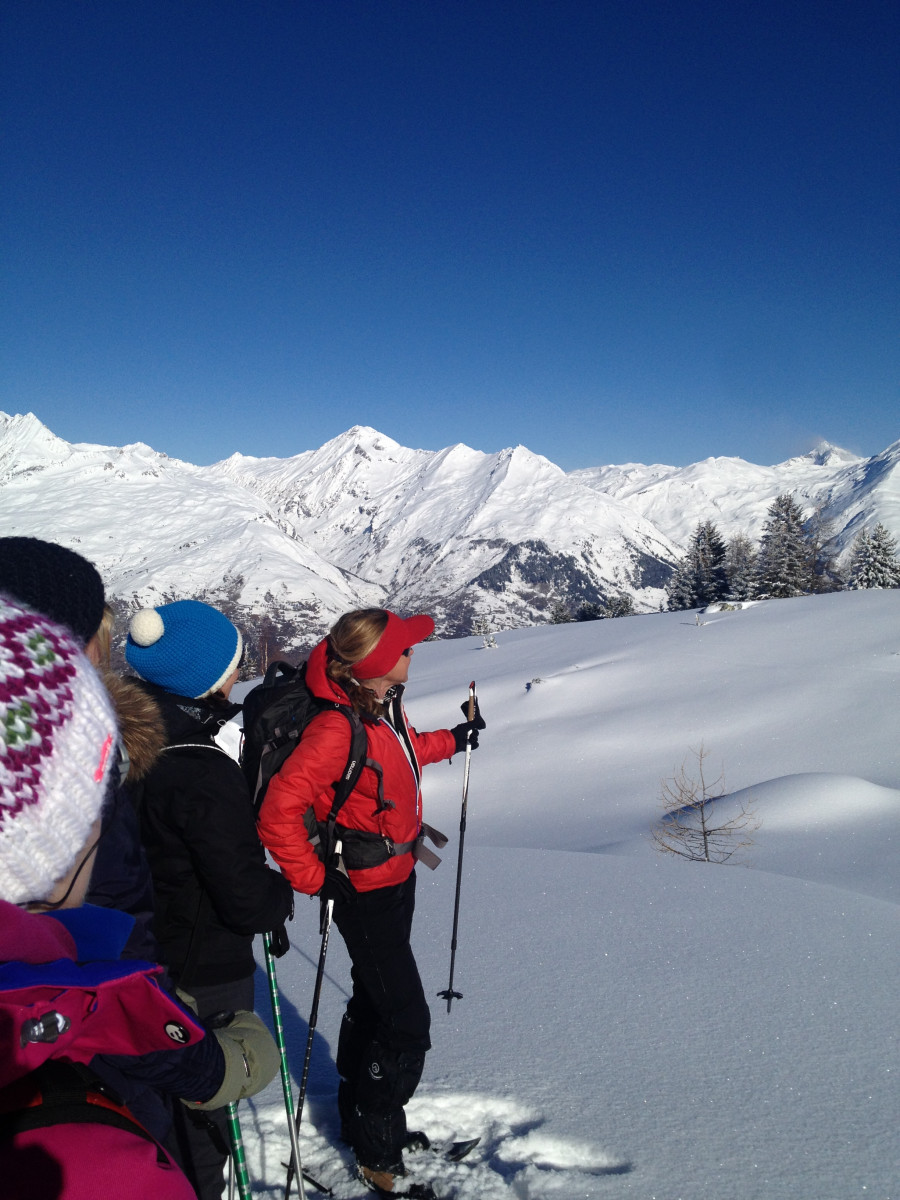 Raquettes depuis le haut de Cachette