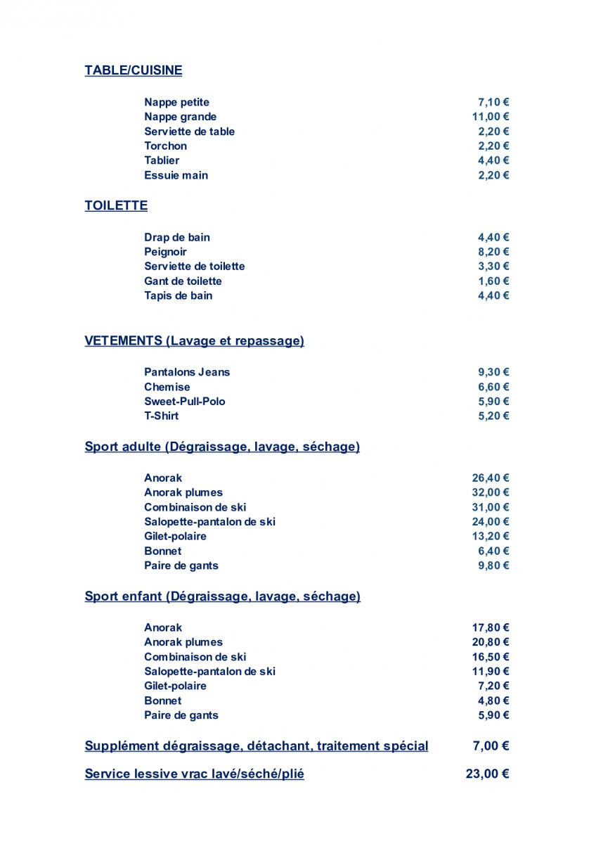 Prix public Prix public