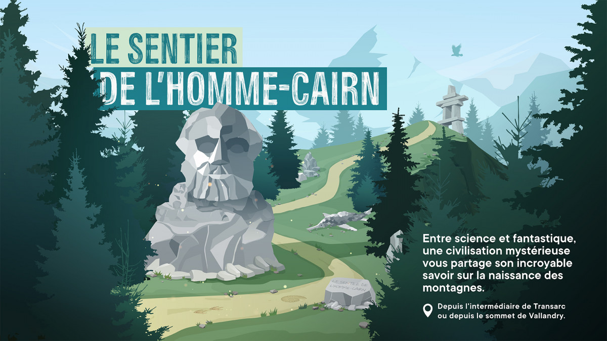 Le sentier de l'Homme Cairn_Les Arcs - © Domaine de Montagne Les Arcs Peisey-Vallandry Le sentier de l'Homme Cairn_Les Arcs