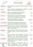 Carte Pizzas