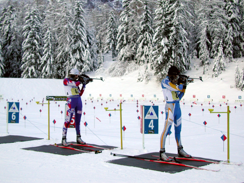 Pas de tir de biathlon