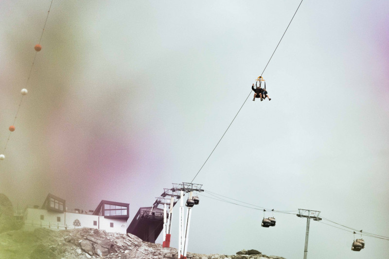 Tyrolienne de l'Aiguille Rouge