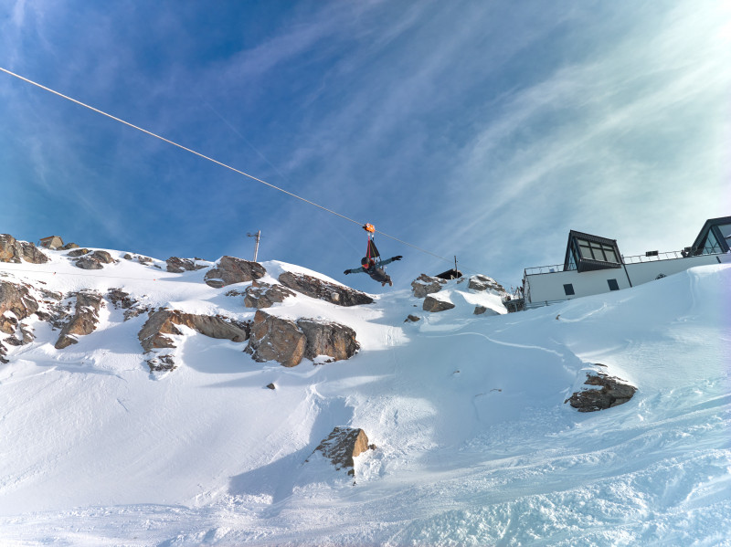 The Aiguille Rouge Zipline Les Arcs