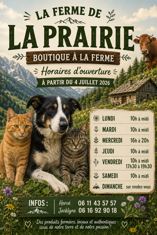 Horaires d'ouverture