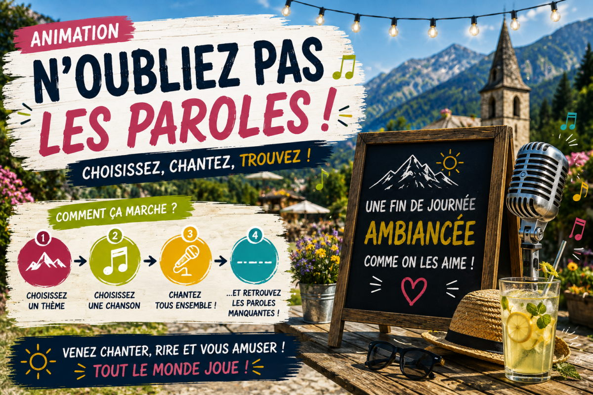 Allemand : Animation: Vergiss den Text nicht!_Peisey-Vallandry
