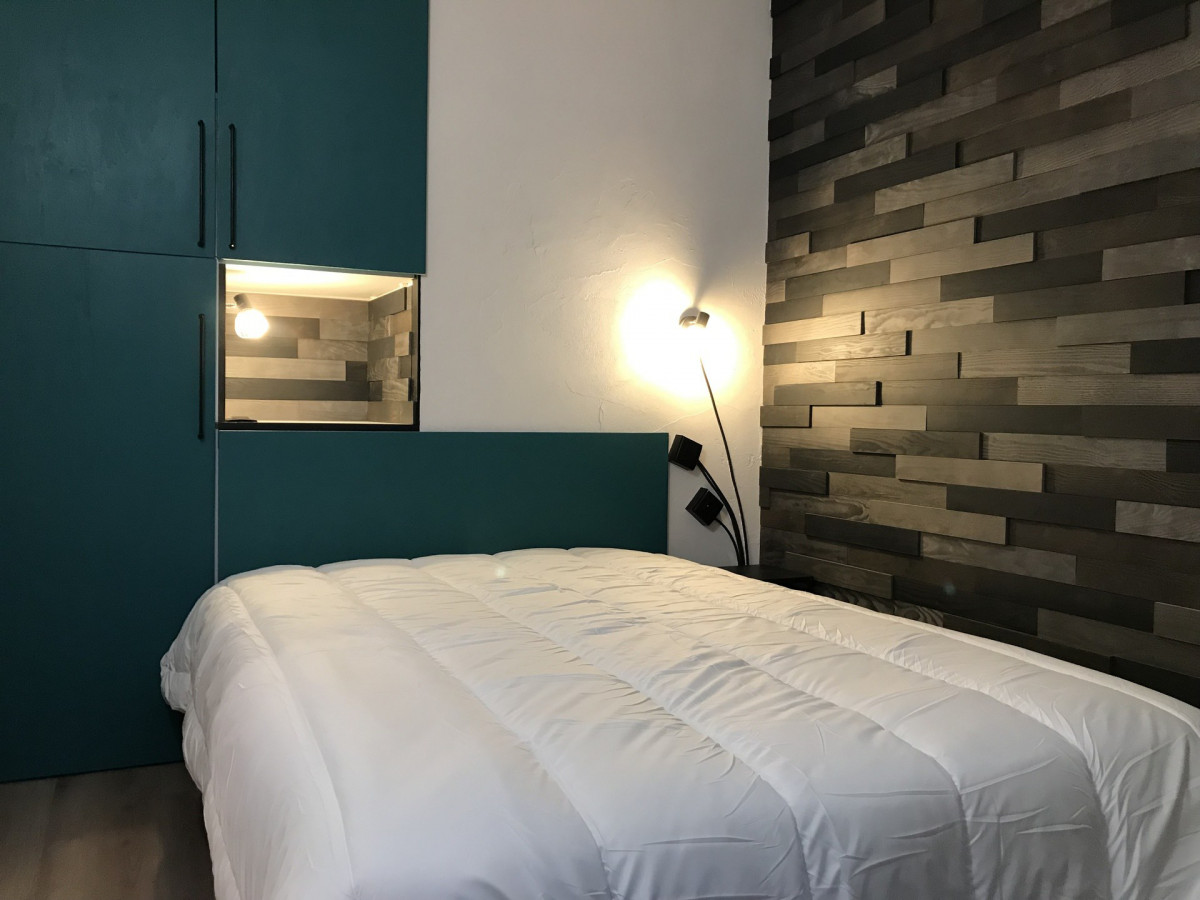 Chambre lit double Neige et Soleil B4 Plan-Peisey