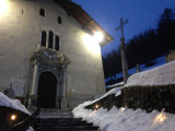 Peisey church façade