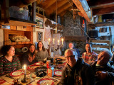 Reindeer sleigh ride & Savoyard fondue in an alpine chalet._Peisey-Vallandry