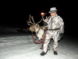 Nighttime snowshoeing excursion with reindeer and a guide in the mid-mountain region_Peisey-Vallandry