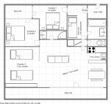 Plan appartement Neige et Soleil C16 Plan-Peisey