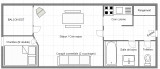 Plan appartement Praz de l'Ours 1 58 Vallandry