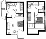 Plan appartement Soldanelles 39 Vallandry