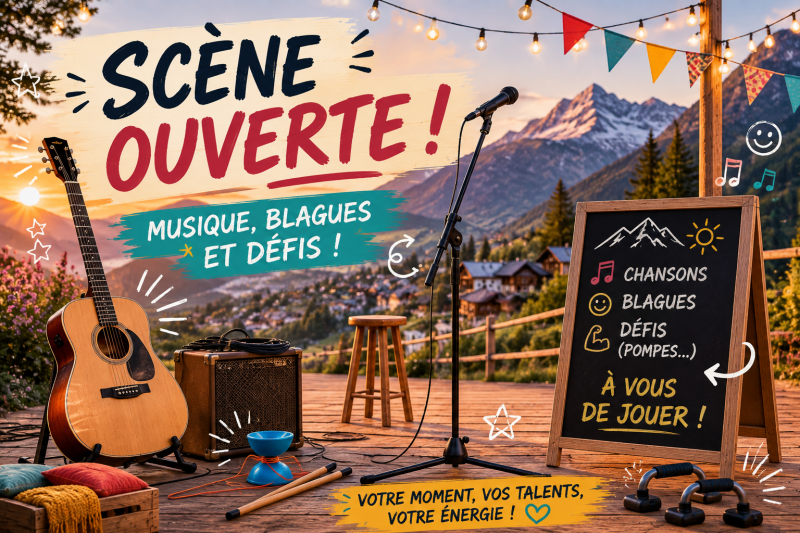 Offene Bühne: Musik, Witze und Herausforderungen (Liegestütze inklusive!)_Peisey-Vallandry