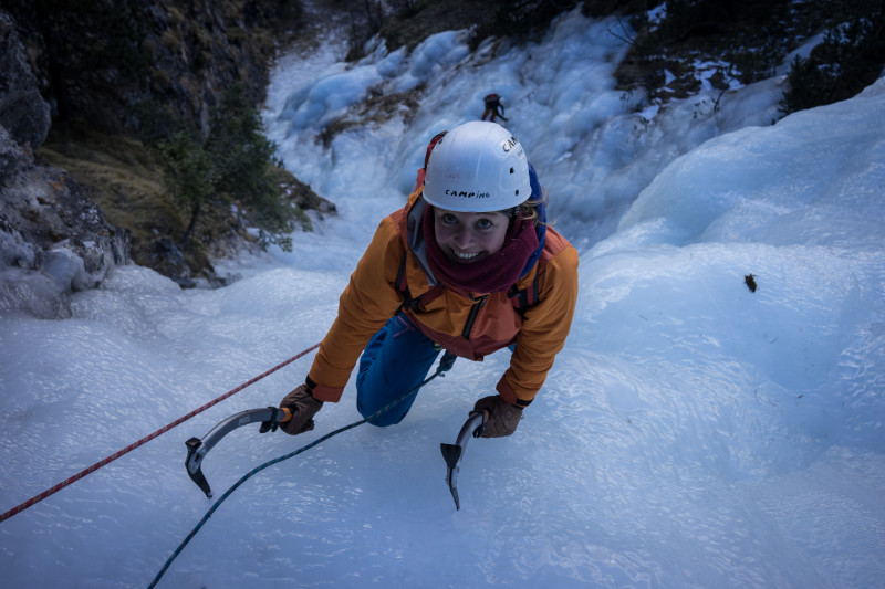 Klettern am Eiswasserfall_Peisey-Vallandry