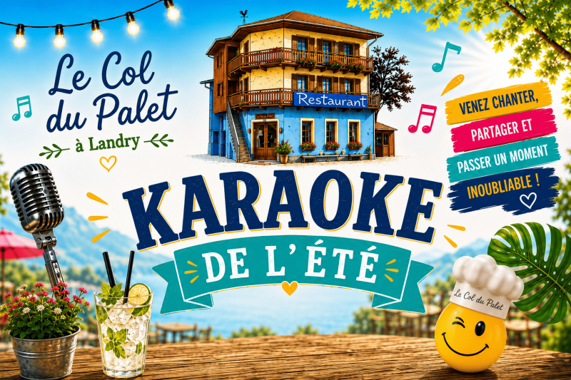 Karaoke am Restaurant Le Col du Palet