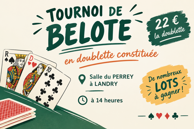 Concours de belote à LANDRY_Peisey-Vallandry Concours de belote à LANDRY_Peisey-Vallandry