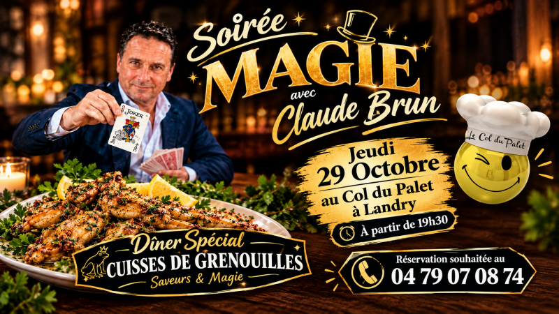 Soirée magie et repas spécial au Col du Palet_Peisey-Vallandry Soirée magie et repas spécial au Col du Palet_Peisey-Vallandry