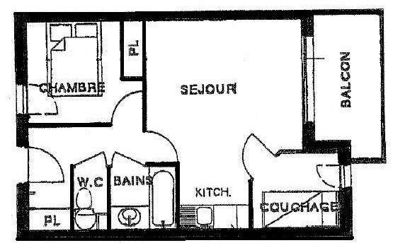 Plan appartement Clarines 10 Vallandry