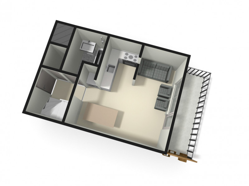 Plan appartement Cret de l'Ours 60 Vallandry