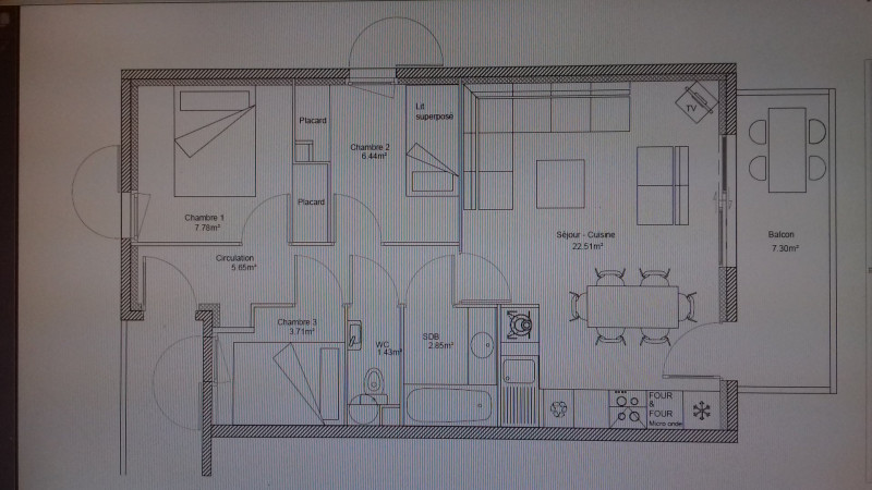 Plan appartement Tetras 9 Vallandry